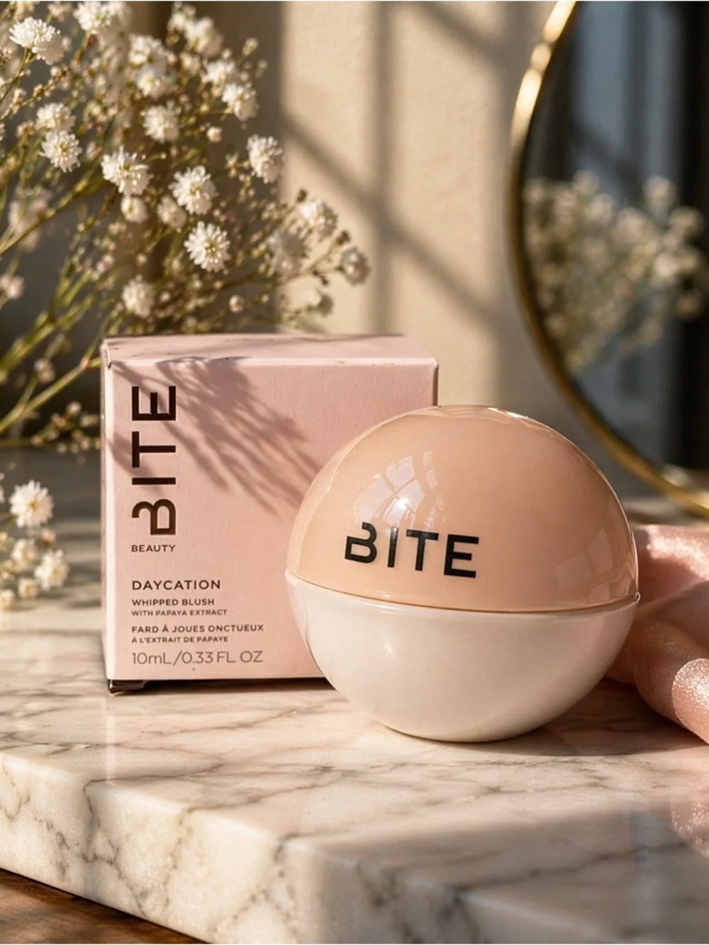 Bite Beauty Daycation Whipped Blush Hibiscus Slush Cream Blush Papaya Extract